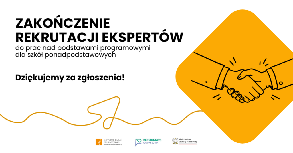 IBE PIB zakończył nabór ekspertów do prac nad podstawami programowymi dla szkół ponadpodstawowych 